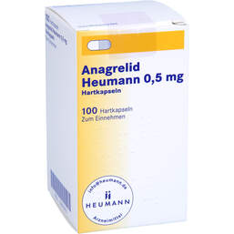 Abbildung: Anagrelid Heumann 0,5 mg Hartkapseln 100 St, Hartkapseln PZN 12896993