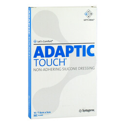 Abbildung: Adaptic Touch 5x7,6 cm nichthaft.Sil.Wundauflage 10 St, Wundgaze PZN 12897047