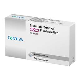 Abbildung: Sildenafil Zentiva 100 mg Filmtabletten 30 St, Filmtabletten PZN 12902340