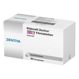 Abbildung: Sildenafil Zentiva 100 mg Filmtabletten 60 St, Filmtabletten PZN 12902357
