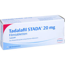 Abbildung: Tadalafil STADA 20 mg Filmtabletten 36 St, Filmtabletten PZN 12903724
