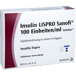 Abbildung: Insulin Lispro Sanofi 100 E / ml Injektionslösung Fertigpen 10X3 ml, Injektionslösung PZN 12910598