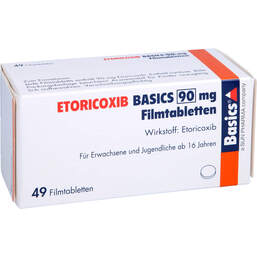 Abbildung: Etoricoxib Basics 90 mg Filmtabletten 49 St, Filmtabletten PZN 13153277