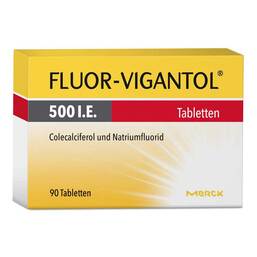 Abbildung: Fluor Vigantol 500 I.E. Tabletten Tabletten, 90 St PZN 13155709