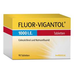 Abbildung: Fluor Vigantol 1.000 I.E. Tabletten Tabletten, 90 St PZN 13155715