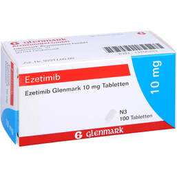 Abbildung: Ezetimib Glenmark 10 mg Tabletten 100 St, Tabletten PZN 13156703