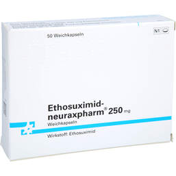 Abbildung: Ethosuximid neuraxpharm 250 mg Weichkapseln 50 St, Weichkapseln PZN 13156991