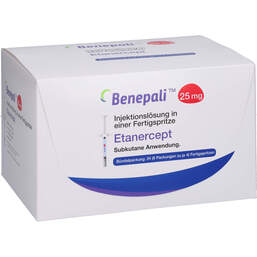 Abbildung: Benepali 25 mg Fertigspritze mit Injektionslösung 24 St, Injektionslösung PZN 13167204