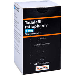 Abbildung: Tadalafil ratiopharm 5 mg Filmtabletten 84 St, Filmtabletten PZN 13168474