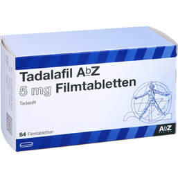 Abbildung: Tadalafil AbZ 5 mg Filmtabletten 84 St, Filmtabletten PZN 13168793