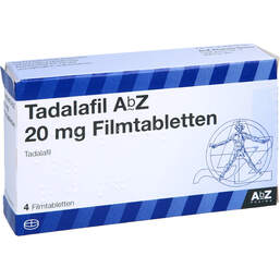 Abbildung: Tadalafil AbZ 20 mg Filmtabletten 4 St, Filmtabletten PZN 13168818