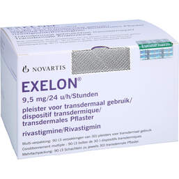Abbildung: Exelon 9,5 mg / 24 Stunden transdermale Pflaster 90 St, Pflaster transdermal PZN 13197671