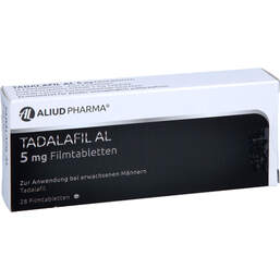 Abbildung: Tadalafil AL 5 mg Filmtabletten 28 St, Filmtabletten PZN 13231876