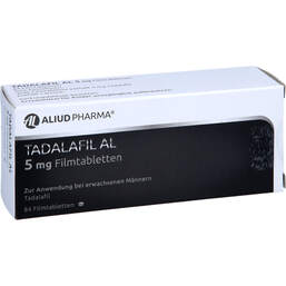 Abbildung: Tadalafil AL 5 mg Filmtabletten 84 St, Filmtabletten PZN 13231882