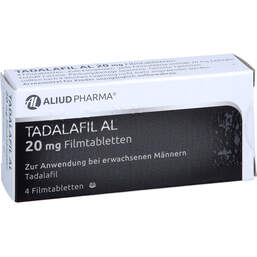 Abbildung: Tadalafil AL 20 mg Filmtabletten 4 St, Filmtabletten PZN 13231907