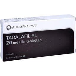 Abbildung: Tadalafil AL 20 mg Filmtabletten 24 St, Filmtabletten PZN 13231942