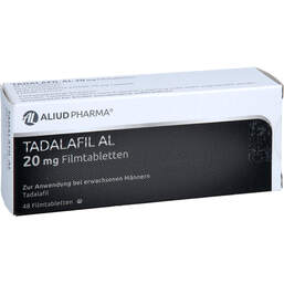 Abbildung: Tadalafil AL 20 mg Filmtabletten 48 St, Filmtabletten PZN 13231959