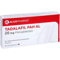 Abbildung: Tadalafil Pah AL 20 mg Filmtabletten 28 St, Filmtabletten PZN 13231971