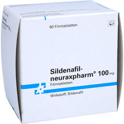 Abbildung: Sildenafil neuraxpharm 100 mg Filmtabletten 60 St, Filmtabletten PZN 13234857