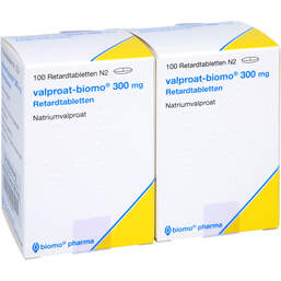 Abbildung: Valproat biomo 300 mg Retardtabletten 200 St, Retard-Tabletten PZN 13235348