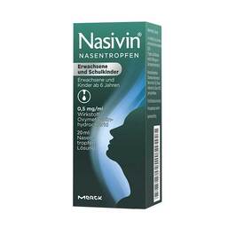 Abbildung: Nasivin Nasentropfen Erwachsene und Schulkinder Nasentropfen, 20 ml PZN 13246085
