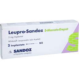 Abbildung: Leupro Sandoz 3-Monat Depot Implantat i.e.F.-Spr. 2 St, Implantat PZN 13247446