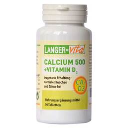 Abbildung: Calcium 500 mg + D3 10 µg Tabletten Tabletten, 90 St PZN 13247558