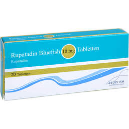 Abbildung: Rupatadin Bluefish 10 mg Tabletten 20 St, Tabletten PZN 13247877