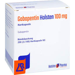 Abbildung: Gabapentin Holsten 100 mg Hartkapseln 200 St, Hartkapseln PZN 13248167