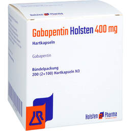 Abbildung: Gabapentin Holsten 400 mg Hartkapseln 200 St, Hartkapseln PZN 13248233
