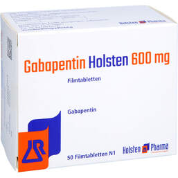 Abbildung: Gabapentin Holsten 600 mg Filmtabletten 50 St, Filmtabletten PZN 13248256