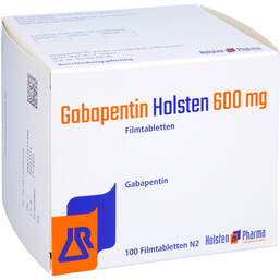 Abbildung: Gabapentin Holsten 600 mg Filmtabletten 100 St, Filmtabletten PZN 13248262