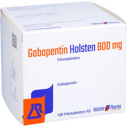 Abbildung: Gabapentin Holsten 800 mg Filmtabletten 100 St, Filmtabletten PZN 13248316