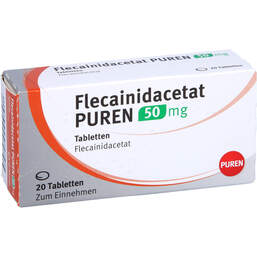 Abbildung: Flecainidacetat Puren 50 mg Tabletten 20 St, Tabletten PZN 13249965