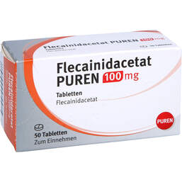 Abbildung: Flecainidacetat Puren 100 mg Tabletten 50 St, Tabletten PZN 13250000
