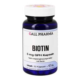 Abbildung: Biotin 5 mg GPH Kapseln Kapseln, 30 St PZN 13250796