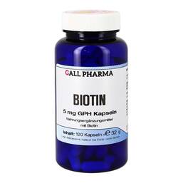 Abbildung: Biotin 5 mg GPH Kapseln Kapseln, 120 St PZN 13250827