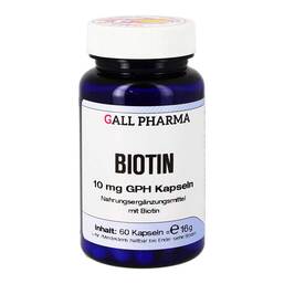 Abbildung: Biotin 10 mg GPH Kapseln Kapseln, 60 St PZN 13250891