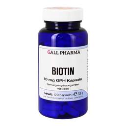 Abbildung: Biotin 10 mg GPH Kapseln Kapseln, 120 St PZN 13250922