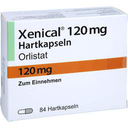 Abbildung: Xenical 120 mg Hartkapseln 84 St, Hartkapseln PZN 13334010