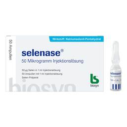 Abbildung: Selenase 50 Mikrogramm Injektionslösung 50X1 ml, Injektionslösung PZN 13335771