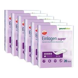 Abbildung: Gesund Leben Einlagen super 6X20 St PZN 13343055