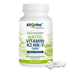 Abbildung: Aportha Vitamin K2-MK7 200 µg Tabletten 365 St, Tabletten PZN 13343285