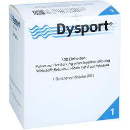 Abbildung: Dysport 300 Einheiten Pulver zur Herstellung einer Injektionslösung 1 St, Pulver zur Herstellung einer Injektionslösung PZN 13348213