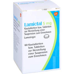 Abbildung: Lamictal 5 mg Tabletten zur Herstellung einer Suspension zum Einnehmen  60 St, Tablette zur Herstellung einer Suspension zum Einnehmen PZN 13350954