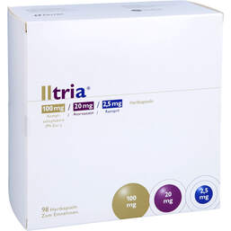 Abbildung: Iltria 100 mg / 20 mg / 2,5 mg Hartkapseln 98 St, Hartkapseln PZN 13359895