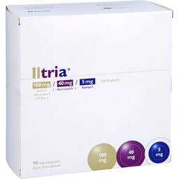 Abbildung: Iltria 100 mg / 40 mg / 5 mg Hartkapseln 98 St, Hartkapseln PZN 13359984