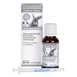 Abbildung: Rodicare Senior für Kaninchen, Kleinnager und Meerschweinchen 20 ml, Flüssigkeit PZN 13360705