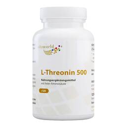 Abbildung: L-Threonin 500 mg Kapseln 120 St, Kapseln PZN 13364040
