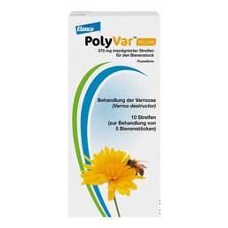 Abbildung: PolyVar® YELLOW für den Bienenstock Streifen, 10 St PZN 13413376
